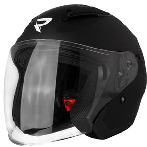 Open Motorfietshelm Street Racer Sonic matzwart