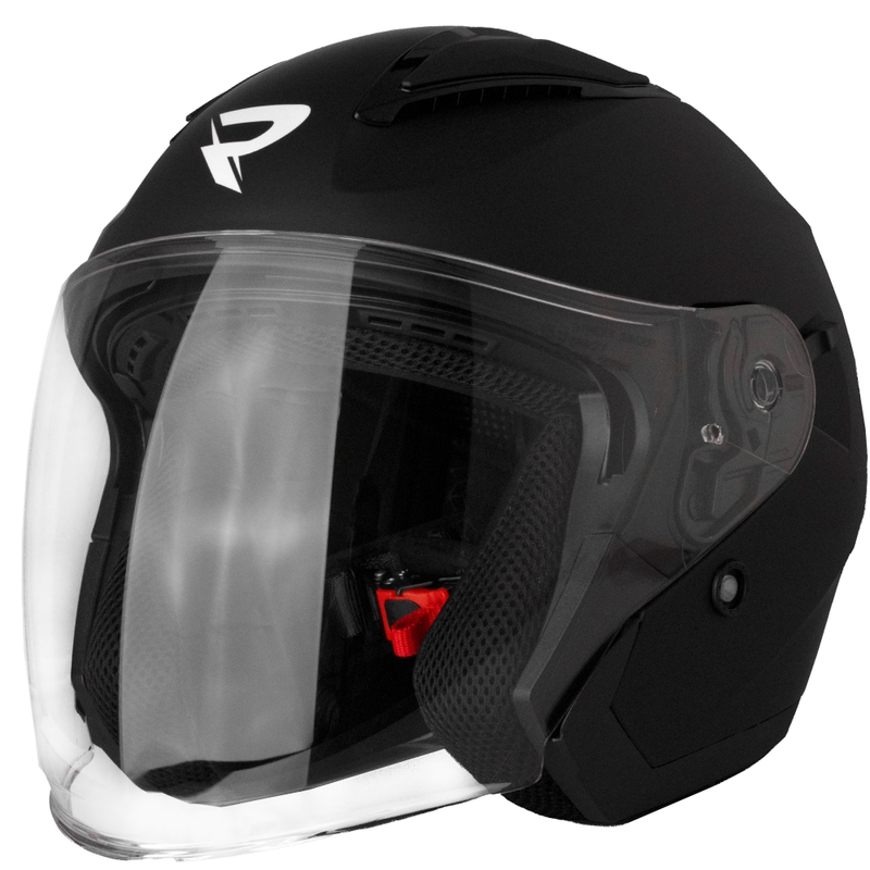 Open motorhelm Street Racer Sonic matzwart