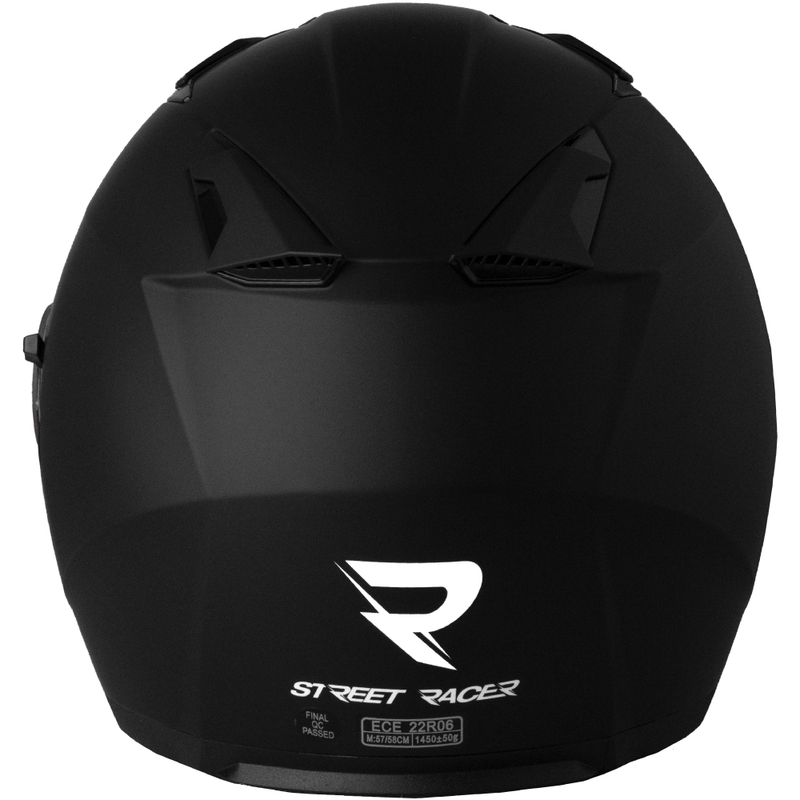 Open motorhelm Street Racer Sonic matzwart