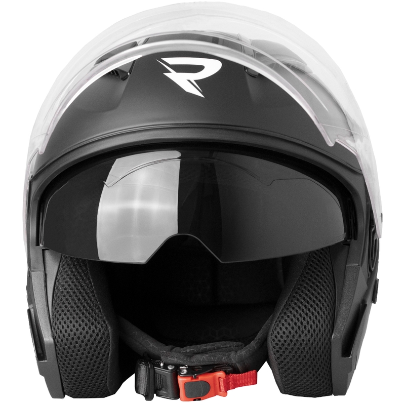 Open Motorfietshelm Street Racer Sonic matzwart-fluogeel