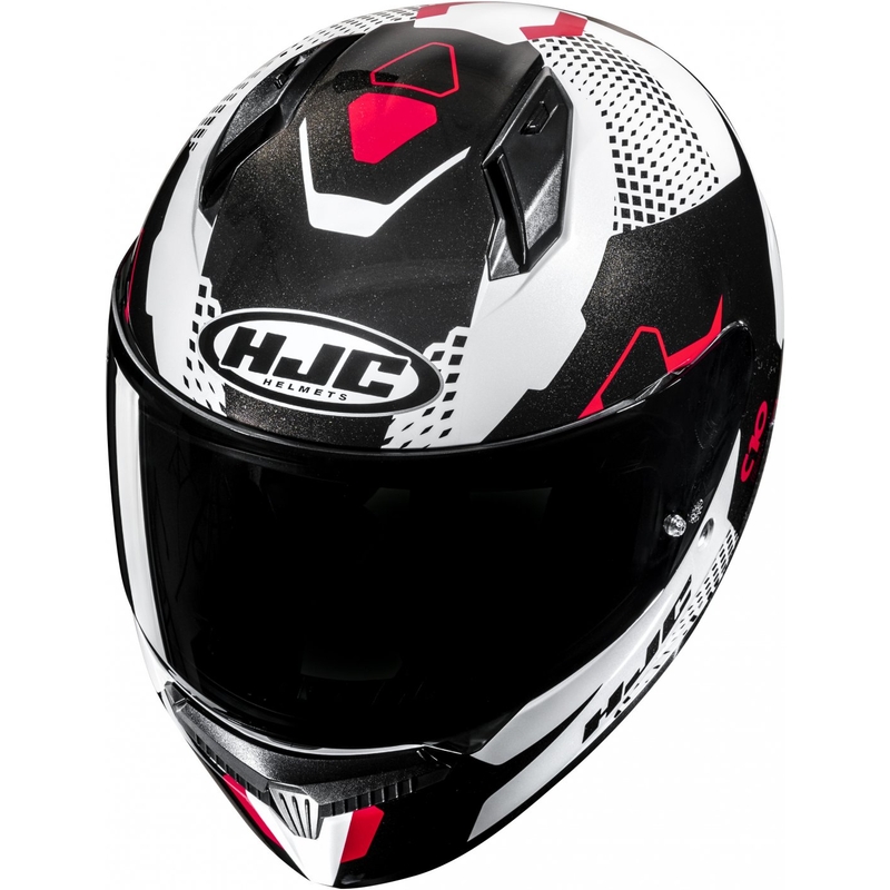 Integraal motorhelm HJC C10 Aspa MC1 wit-zwart-rood