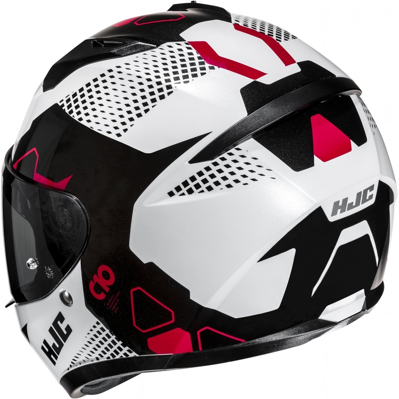 Integraal motorhelm HJC C10 Aspa MC1 wit-zwart-rood
