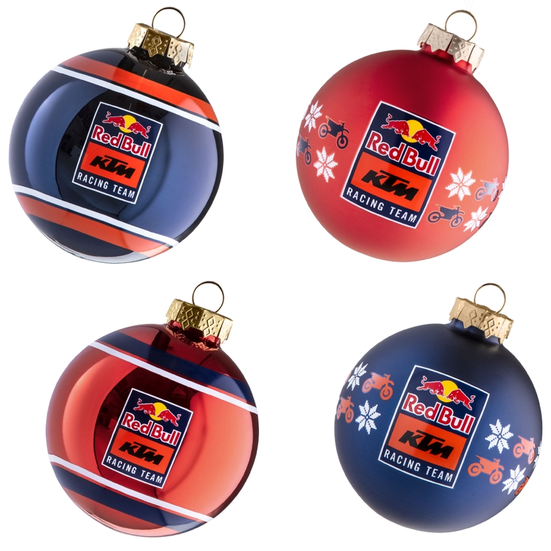 Red Bull KTM Decoratieset kerstflesjes blauw-oranje