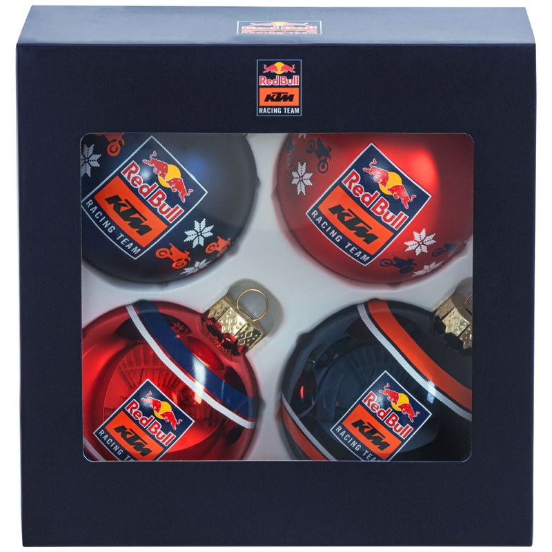 Red Bull KTM Decoratieset kerstflesjes blauw-oranje