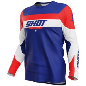 Kinder motorcross trui Shot Draw League blauw-rood