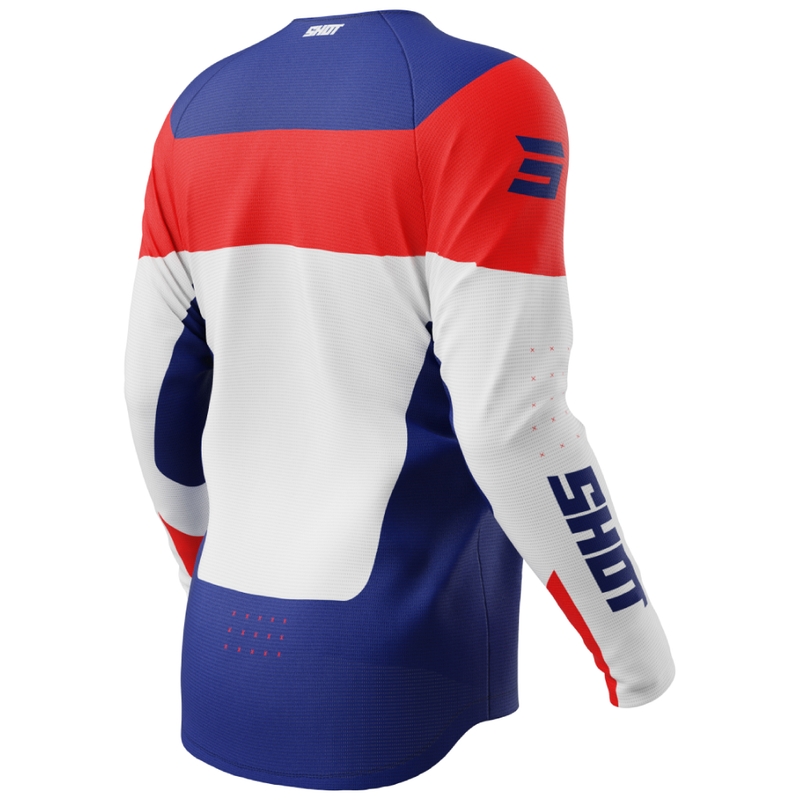 Kinder motorcross trui Shot Draw League blauw-rood