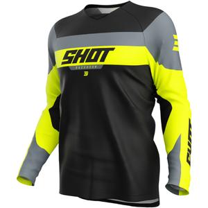 Kinder motorcross trui Shot Draw League fluo geel