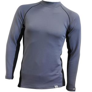 Heren thermisch T-shirt nanosilver® Merino Stone grijs-zwart