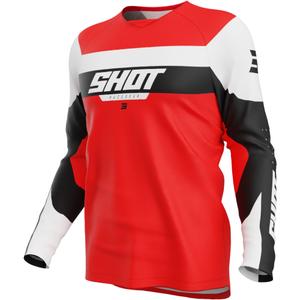 Kinder motorcross trui Shot Draw League rood