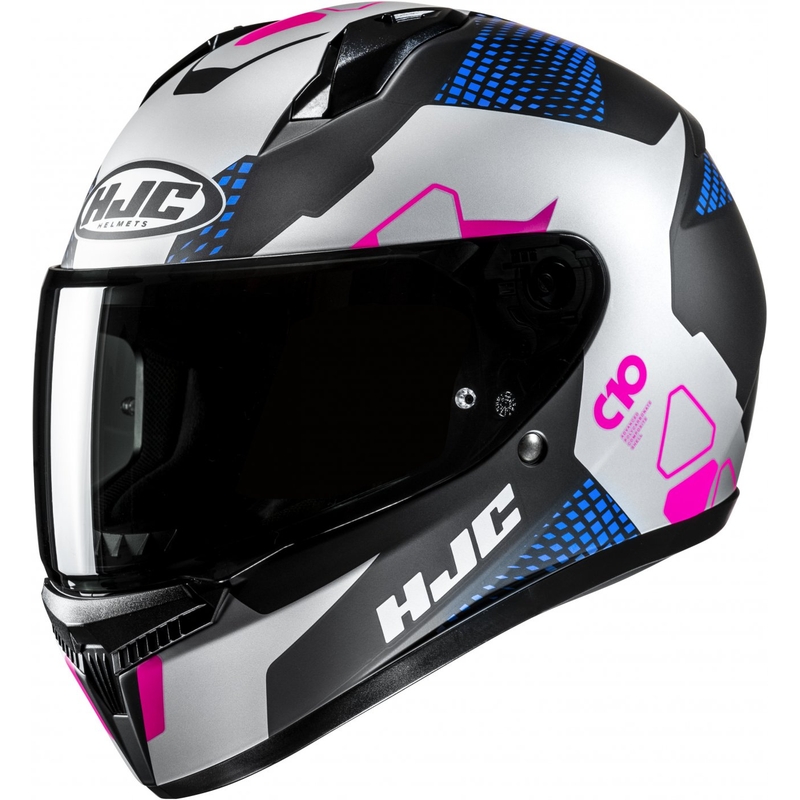HJC C10 Aspa MC28SF integraal motorhelm zwart-blauw-roze-zilver