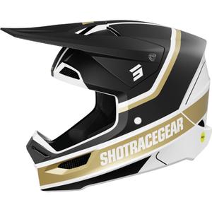 Motorcrosshelm Shot Race Mythic mat zwart-goud