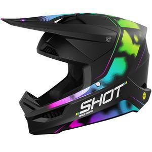 Motorcrosshelm Shot Race Nitro mat zwart