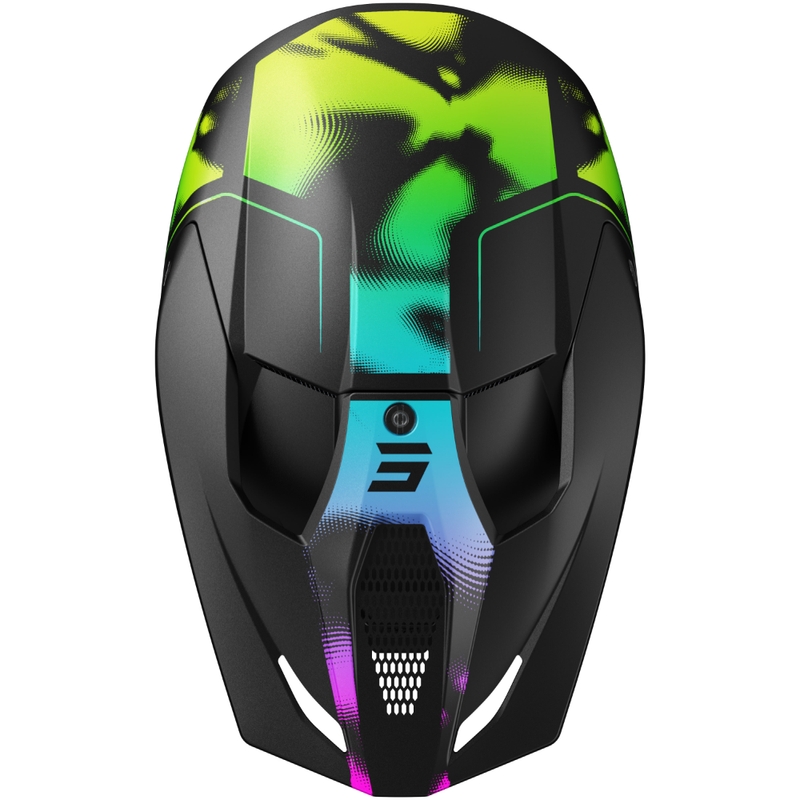 Motorcrosshelm Shot Race Nitro mat zwart
