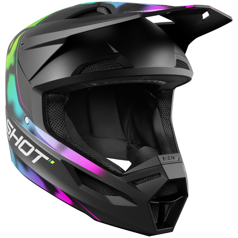 Motorcrosshelm Shot Race Nitro mat zwart