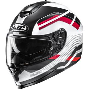 Integraal motorhelm HJC C70N Belis MC1SF zwart-wit-rood