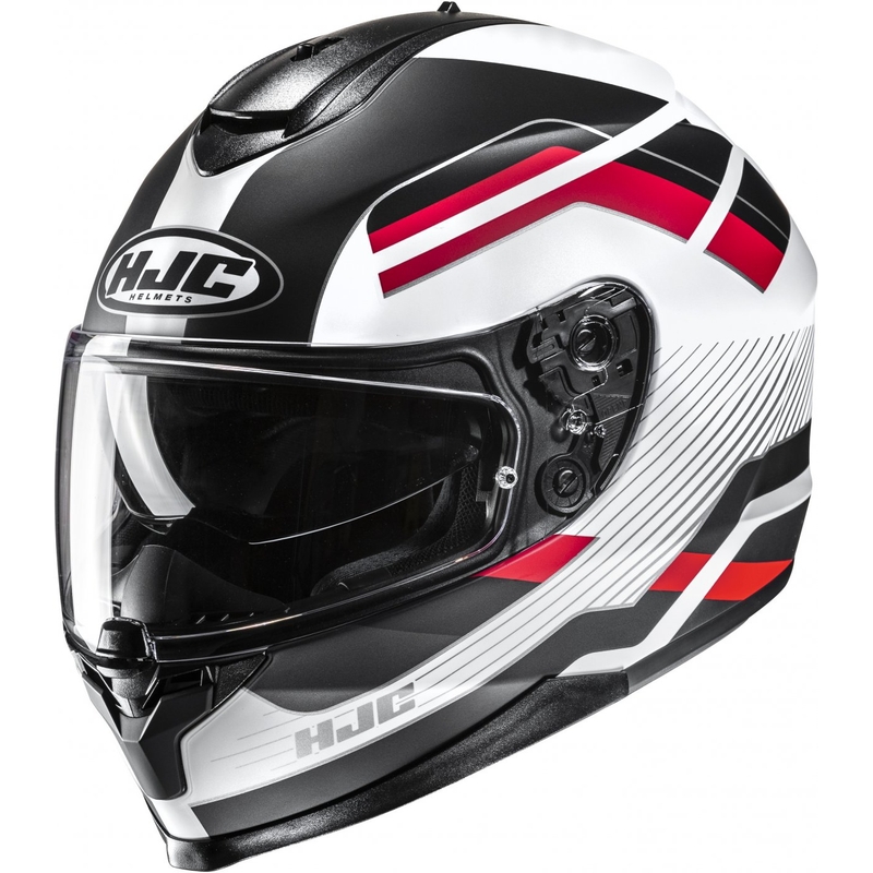 Integraal motorhelm HJC C70N Belis MC1SF zwart-wit-rood