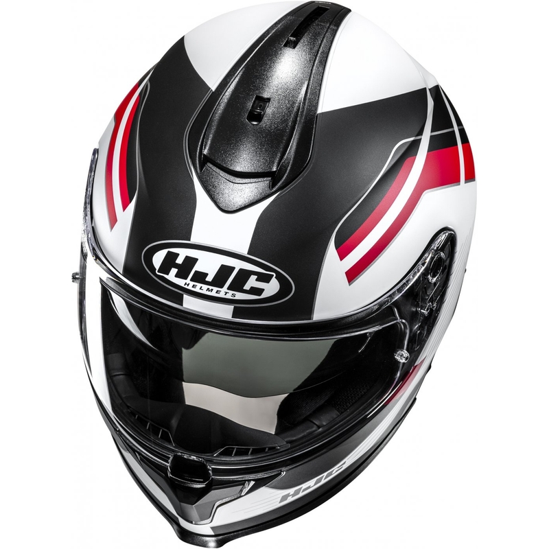 Integraal motorhelm HJC C70N Belis MC1SF zwart-wit-rood