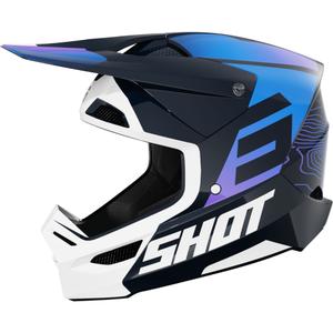 Motorcrosshelm Shot Furious Apex blauw