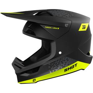 Motorcrosshelm Shot Furious Draw fluo geel