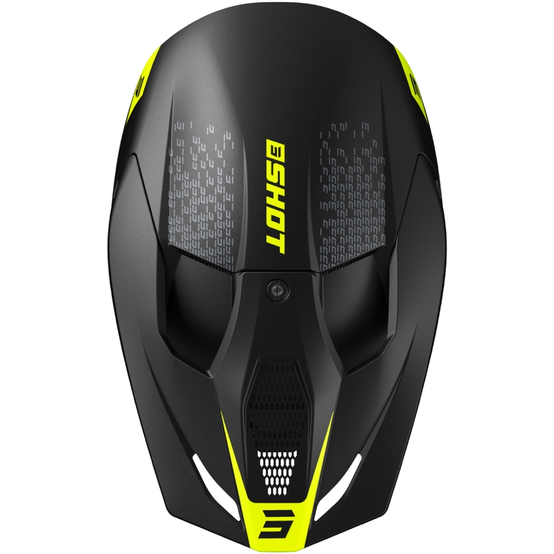 Motorcrosshelm Shot Furious Draw fluo geel