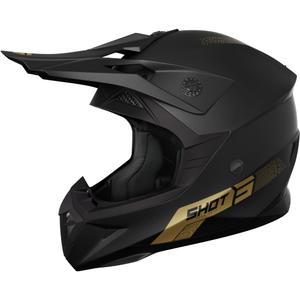 Motorcrosshelm Shot Pulse Element mat goud