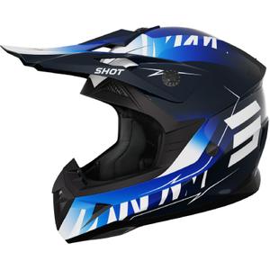 Motorcrosshelm Shot Pulse X-Trem blauw