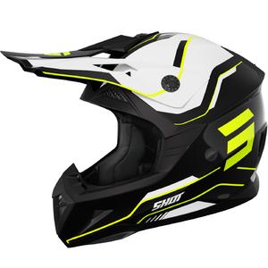 Kinder motorcrosshelm Shot Pulse Lines zwart-fluo geel
