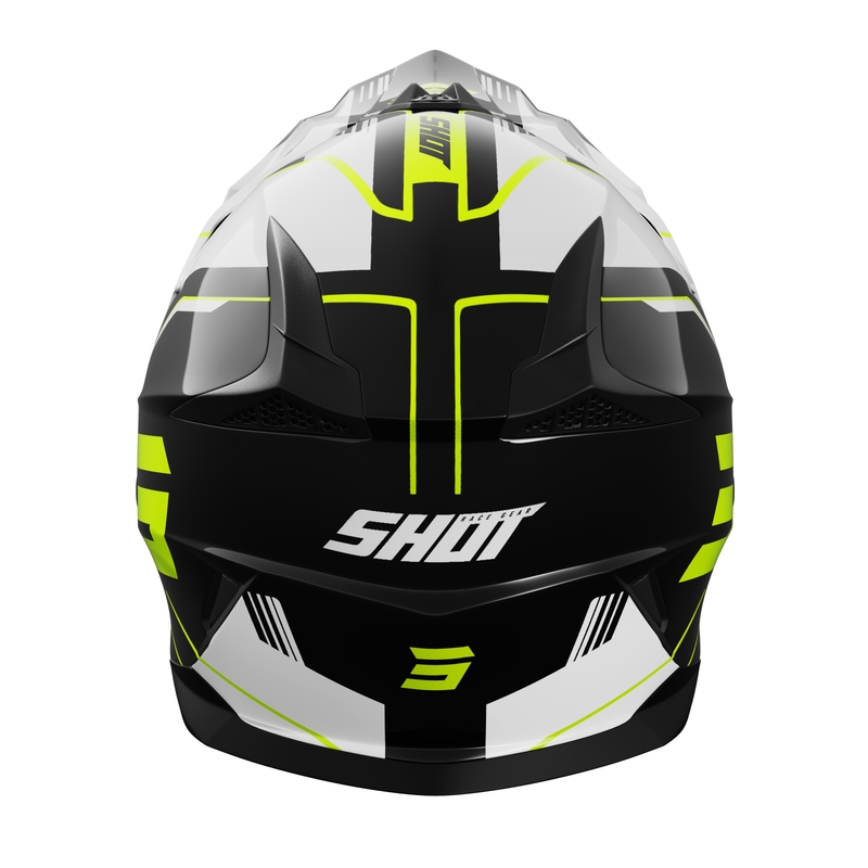 Kinder motorcrosshelm Shot Pulse Lines zwart-fluo geel