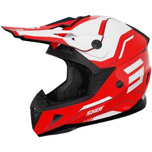 Kinder motorcrosshelm Shot Pulse Lines rood