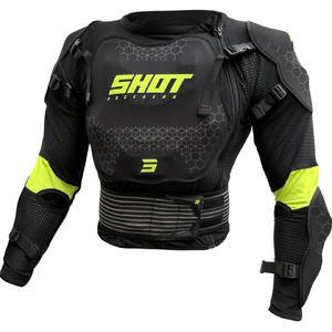 Kinder bodyprotector Shot Optimal 2.0 zwart-fluogeel
