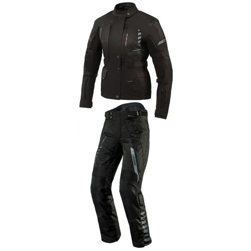 Dames moto pak Rebelhorn Hiker II zwart