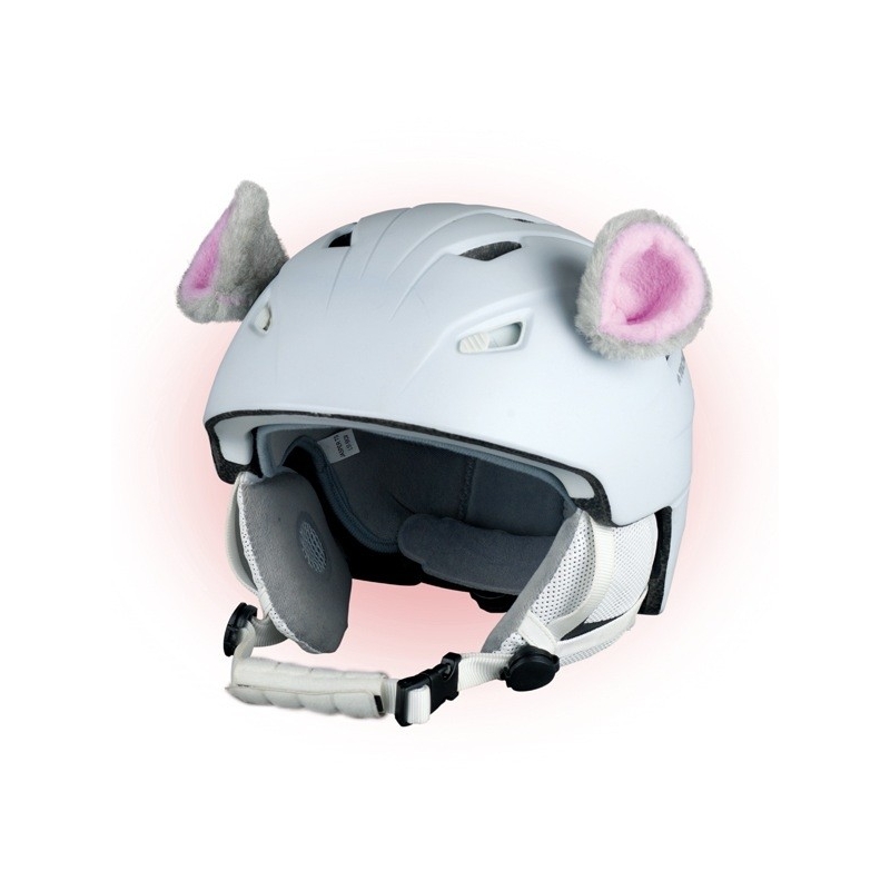 Oren op helm Muis roze