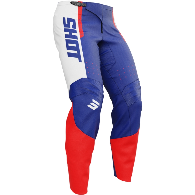 Kinder motorcrossbroek Shot Draw League Blauw en Rood