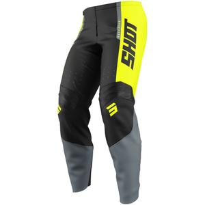 Kinder motorcrossbroek Shot Draw League fluo geel
