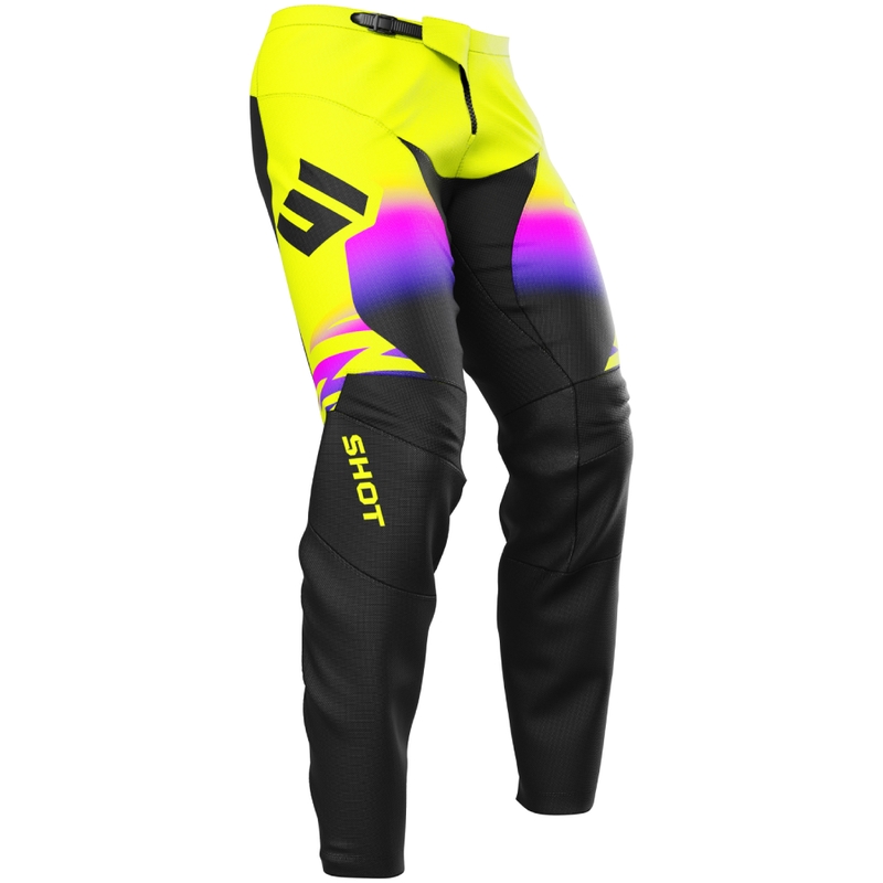 Kinder motorcrossbroek Shot Draw X-Trem fluo geel