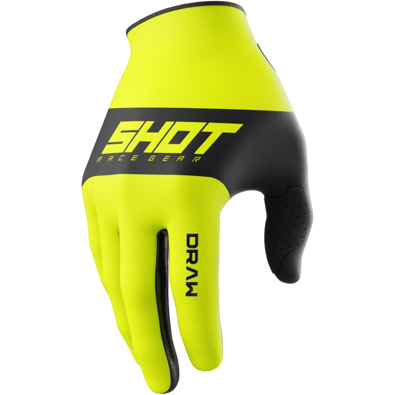 Kinder motorcrosshandschoenen Shot Draw Sky fluo geel