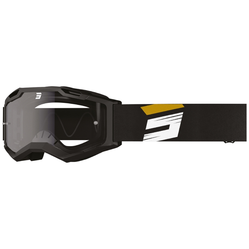 Motorcrossbril Shot Assault 2.0 Claw goud met helder plexi