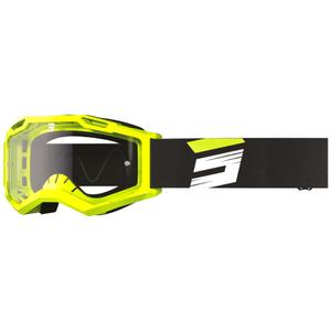 Motorcrossbril Shot Assault 2.0 Claw fluo geel met helder plexi