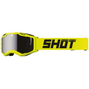 Motorcrossbril Shot Assault 2.0 Solid fluo geel met iridium lens