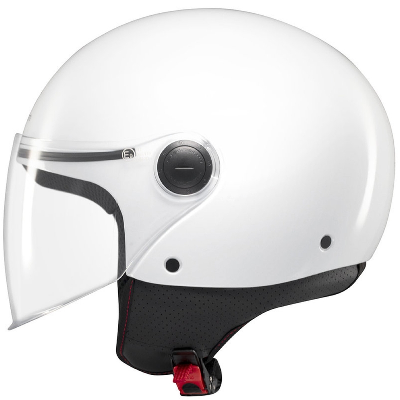 Open motorhelm MT Street S glanzend wit