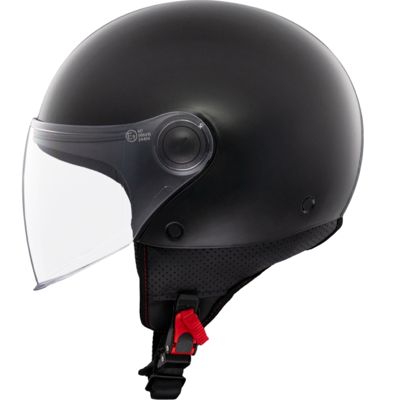 MT Street S Open Motorhelm Glanzend Zwart