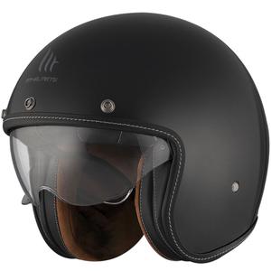 Open Motorhelm MT Le Mans 2 SV S SOLID A1 glanzend zwart