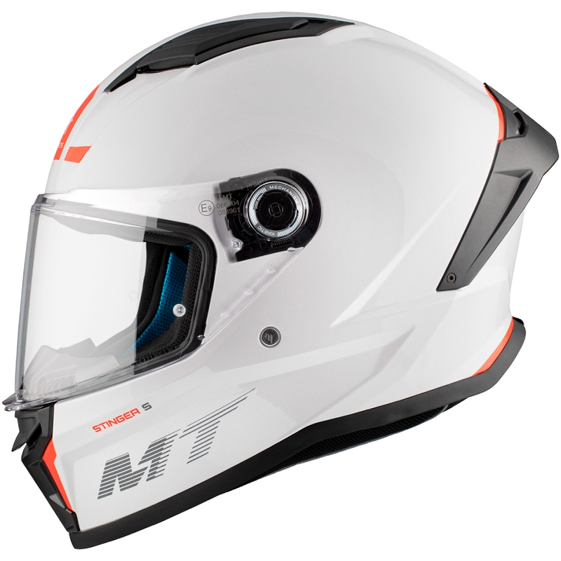 MT Stinger 2 Solid Gloss White integraal motorhelm