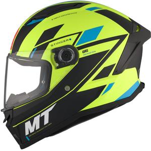 MT Stinger 2 Solid Zivze fluogroen-zwart-blauw mat integraal motorhelm