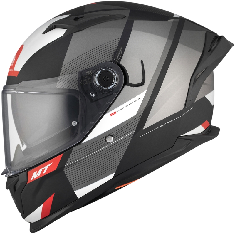 MT BRAKER CHENTO B0 integraal motorhelm zwart-grijs-wit