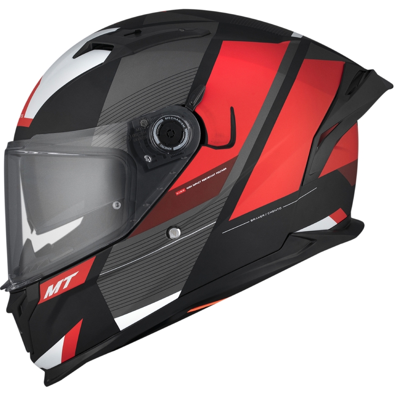 MT BRAKER CHENTO B5 grijs-rood-wit integraal motorhelm