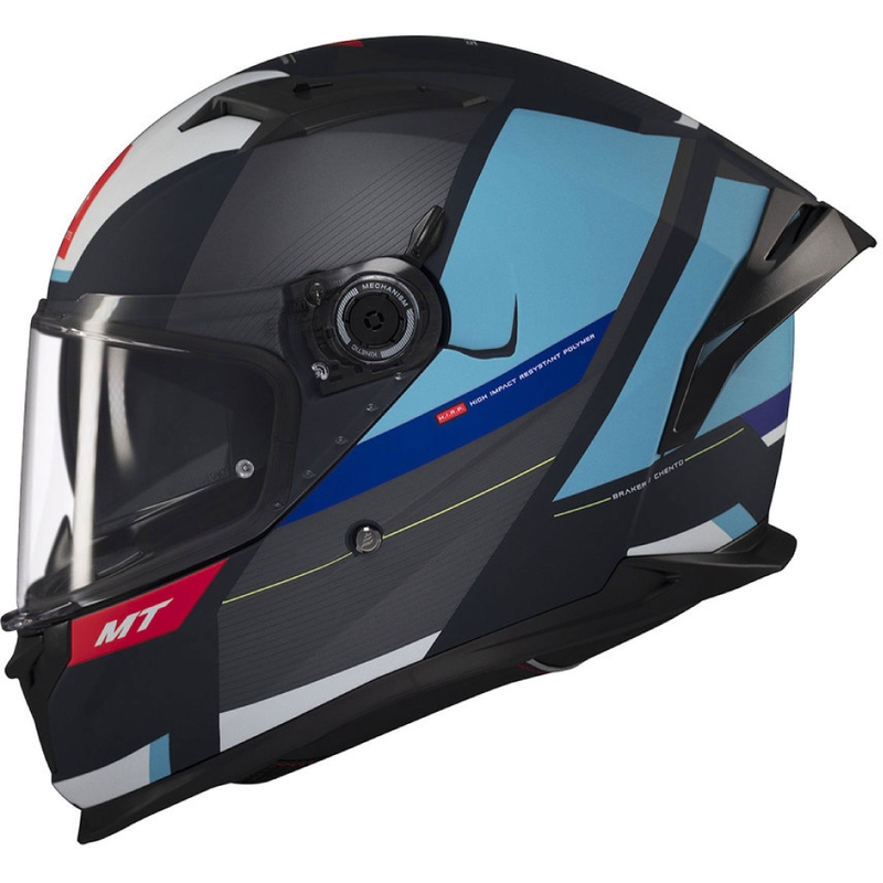 MT BRAKER CHENTO C7 grijs-blauw-wit integraal motorhelm