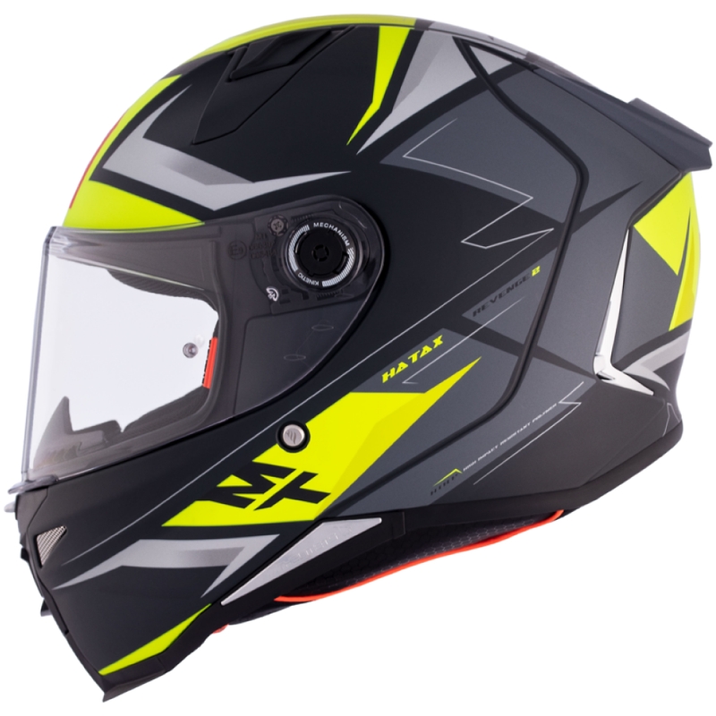 MT REVENGE 2 S HATAX C3 zwart-grijs-geel integraal motorhelm