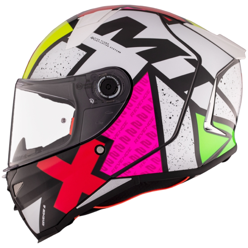 MT REVENGE 2 S Licht CO integraal motorhelm glanzend wit-roze-geel
