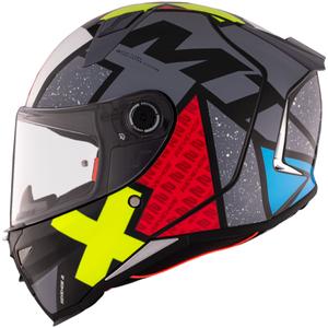 MT REVENGE 2 S Licht CO integraal motorhelm glanzend zwart-rood-geel